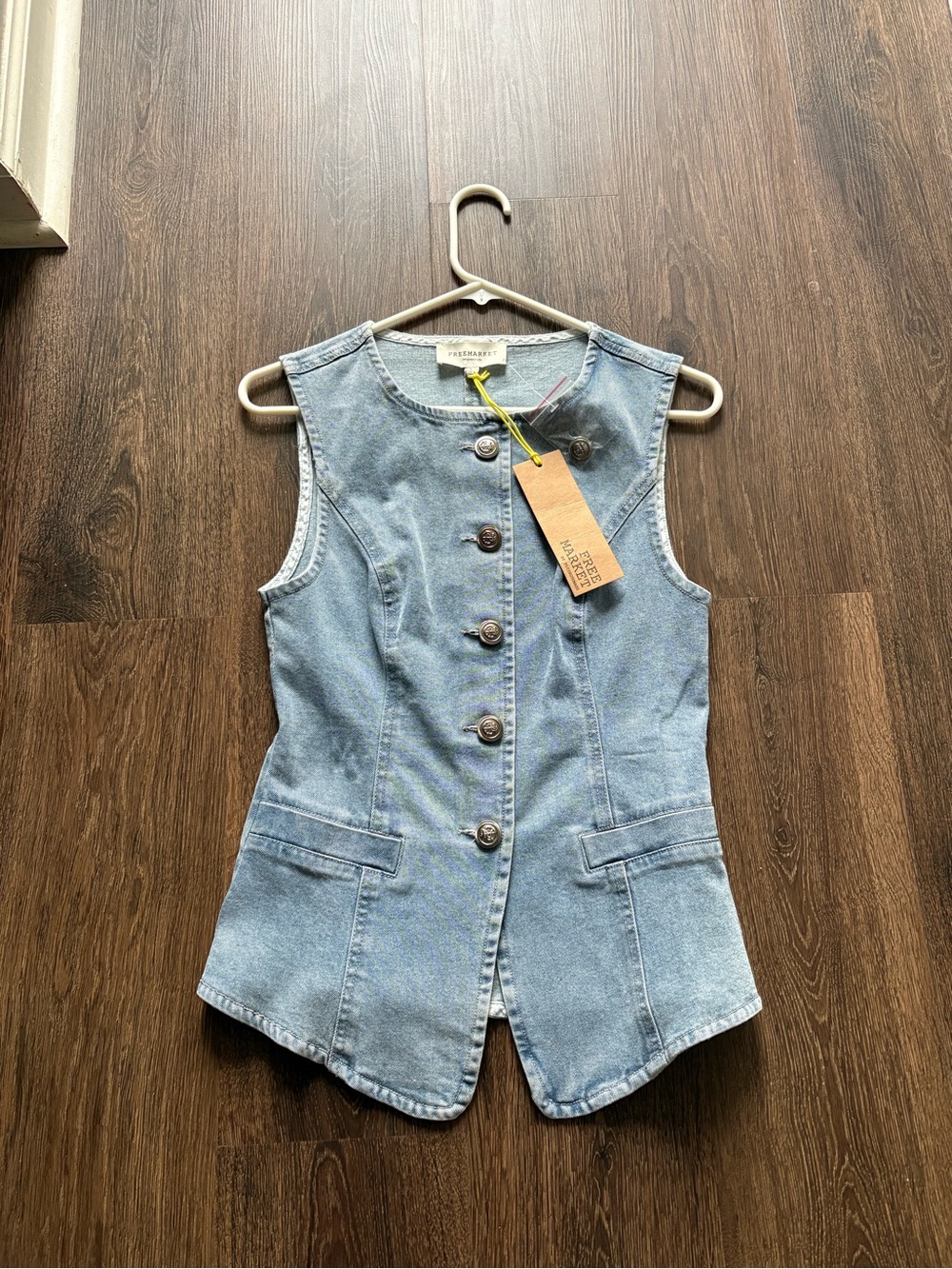 Free People Light Blue Denim Vest - Picture 4 of 4